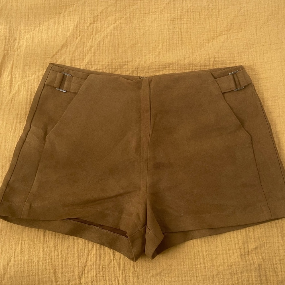 Brown, Suede shorts